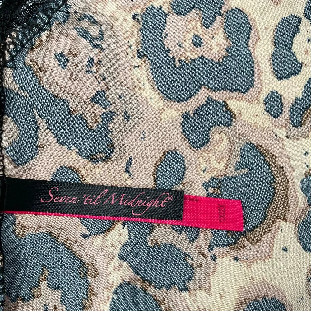 Seven till Midnight Leopard Print Cami &‎ Pant Sleep Set Size 1X/2X (Z93)